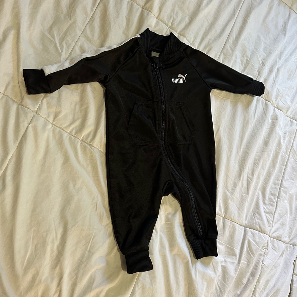 PUMA Baby Puma Jumpsuit | Color: BLK & WHT | Size: 0-3 Months